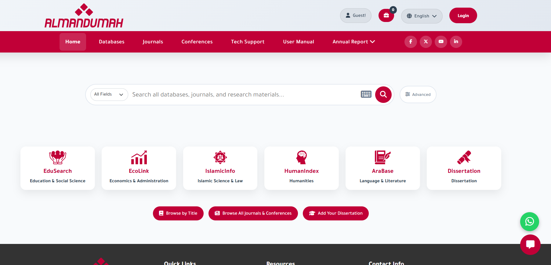 Specialized Arabic Databases